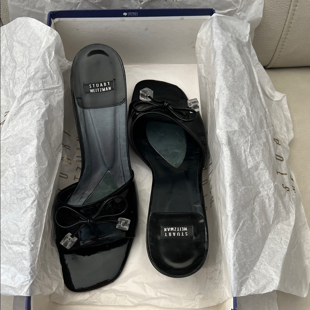Stuart Weitzman Black Patent Leather Heels